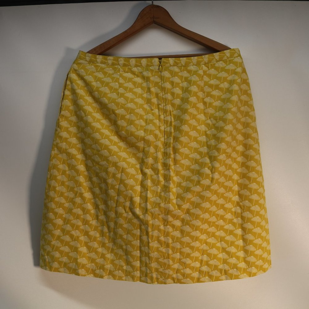 Boden Skirts Boden Beach Umbrella Yellow A Line Midi Skirt 10 - Picture 3 of 5